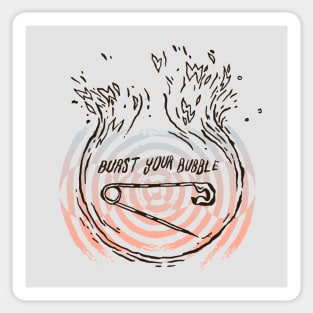 Burst Your Bubble - Alternative Logo Sticker